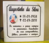 (3x sem juros cartão) PLACA PARA TÚMULO/MÁRMORE BRANCO