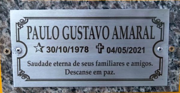 (3x sem juros cartão) PLACA PARA TUMULO/LÁPIDE PARA CEMITÉRIO MODELO OCRE E METAL PEQUENO